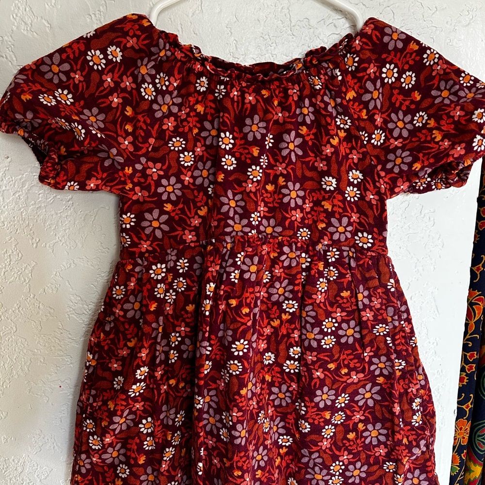 Cat & Jack Vibrant Red and Purple Kids Dress